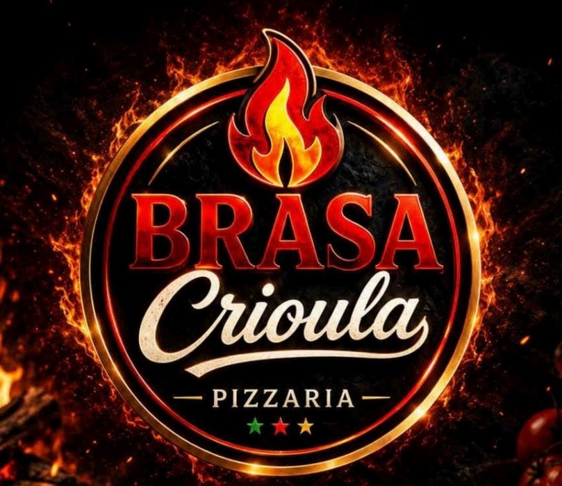 Logo oficial da Brasa Crioula Pizzaria